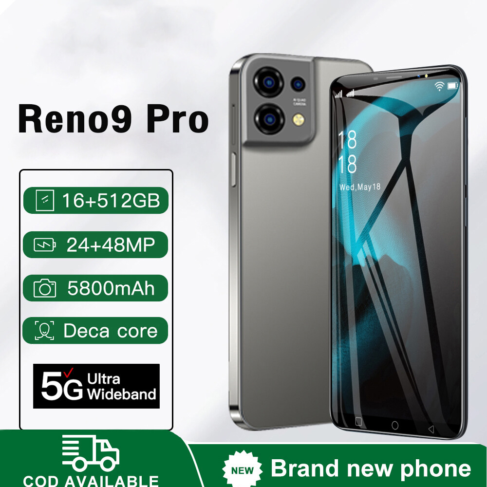โทรศัพท์มือถือ Reno9 16GB+512GB เมนูไทย 6000mAh มือถือเต็มจอขนาด 6.7 นิ้ว รองรับ 2 ซิมการ์ด โทรศัพท์เล่นเกม