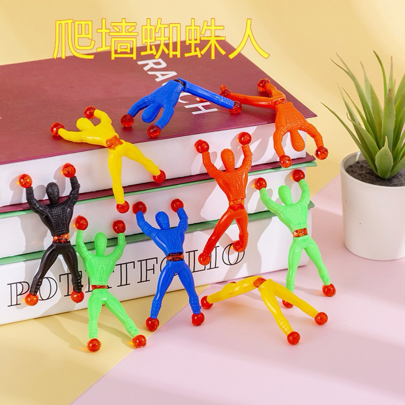 พร้อมส่ง สไปเดอร์แมน รูปคนตัวเหนียว ของเล่นแบบเหนียวSticky Spiderman/Sticky Meteor Hammer/ปาล์มเหนียว ของเล่นปาติดกำแพง