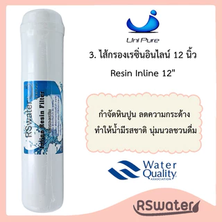 Unipure ชุดไส้กรองน้ำ 4 ขั้นตอน อินไลน์ หัวเกลียว รุ่นแขวน Inline Sediment / Gac / Resin / Post Carbon
