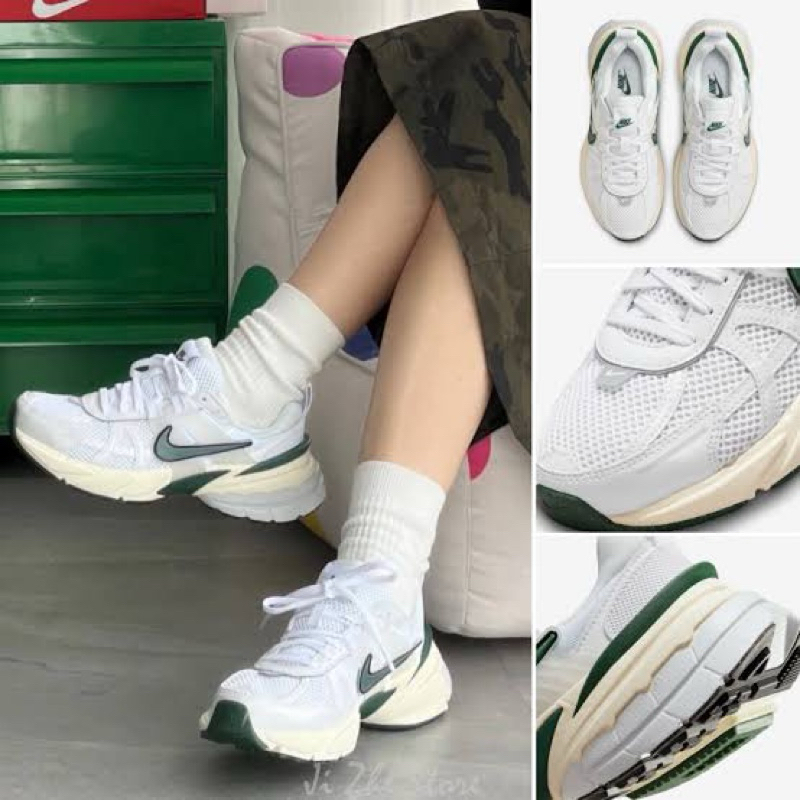 Nike V2K Run White Green