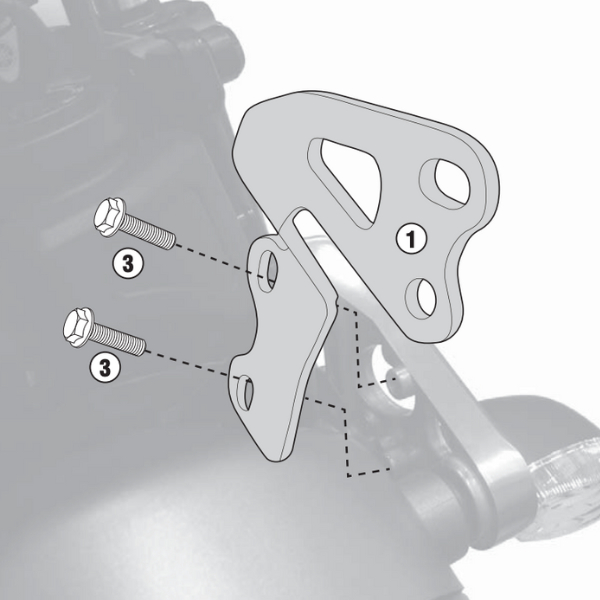 GIVI AL2128A Screen Fitting Kit for Yamaha XSR900 (2016 - 2020) - อุปกรณ์เสริมอื่นๆ