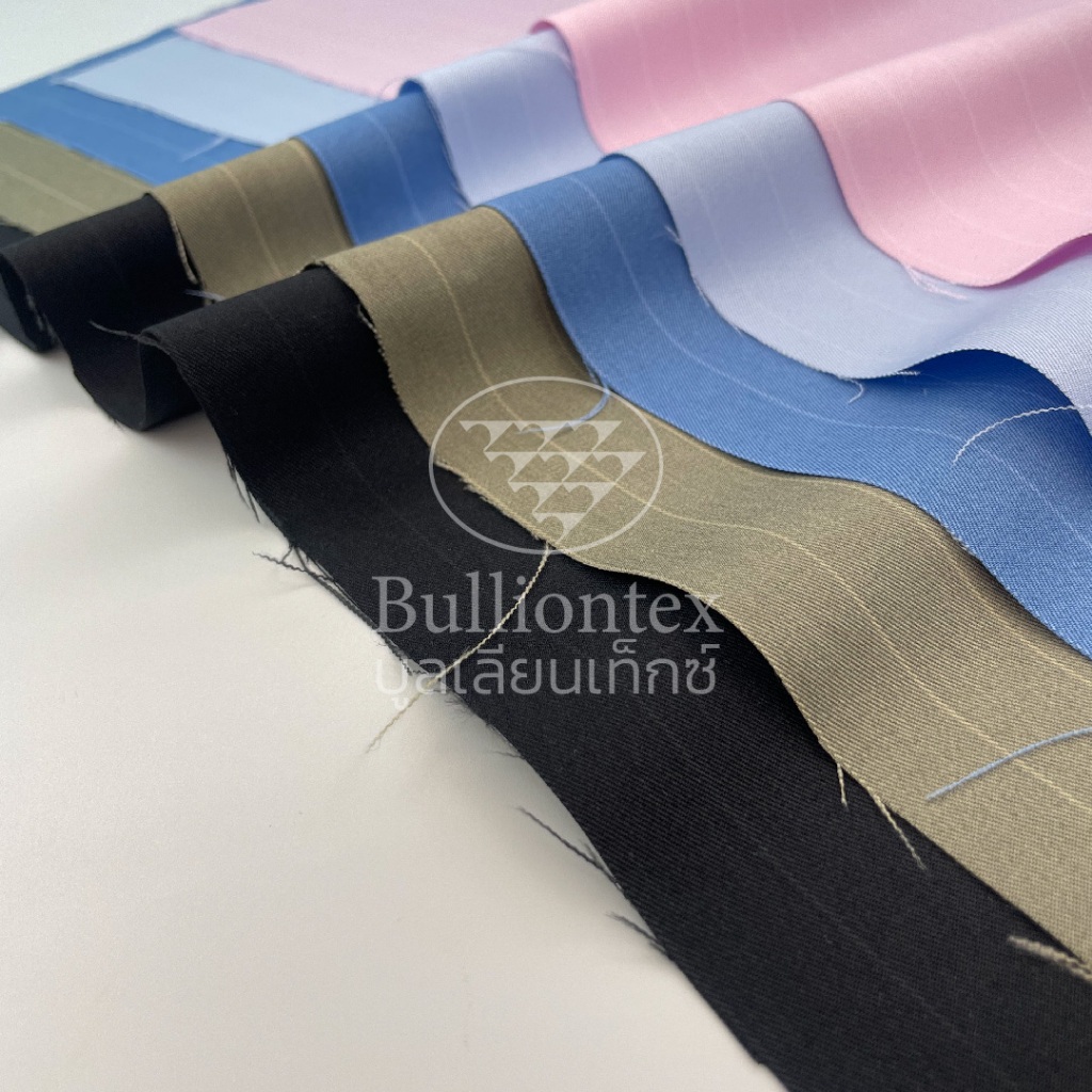 พาวเวอร์ สไตร์ท Power Stripe ผ้าตัดสูท ยับยากไม่ต้องใส่ซับใน มี Texture ในตัว ใส่สบาย ขนาด 1 หลา