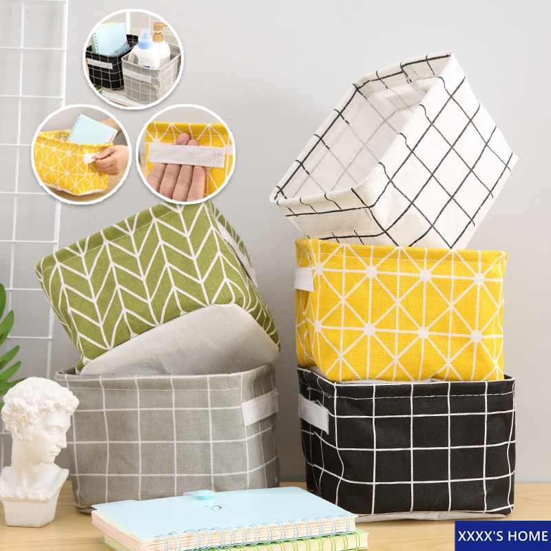 #XX24 ตะกร้า กันน้ำ เก็บของ กล่องเก็บของ พับได้ ขนาดเล็ก Small storage basket colorful