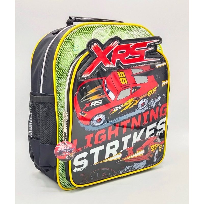 กระเป๋าเป้ / กระเป๋านักเรียน ลาย McQueen Car 12“ ลิขสิทธิ์แท้