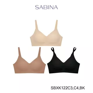 SABINA Seamless Fit รุ่น Soft Collection (SBXK122/ NBK24008/NBD24007) บราไร้โครง ไร้ขอบ ตะขอหลัง สายบ่าปรับได้