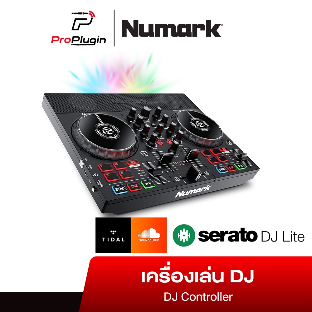 Numark Party Mix Live เครื่องเล่น DJ Controller มาพร้อมกับ LED Light  และลำโพงในตัว (ProPlugin)
