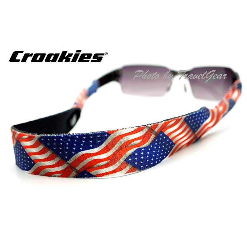 สายคล้องแว่นตา Croakies XL รุ่น USA Flag (new package)
