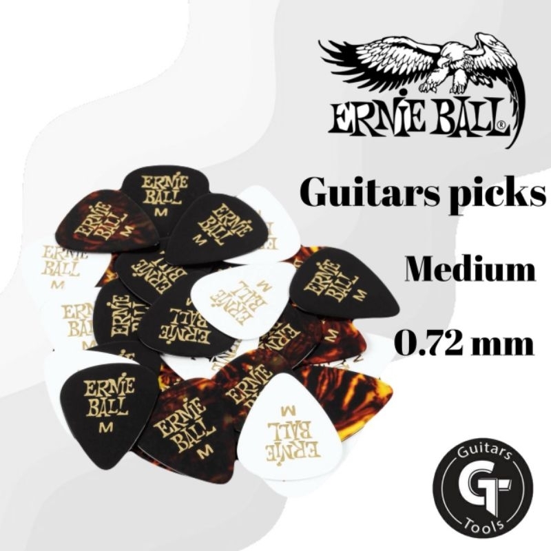 Ernie ball Guitar picks | ปิ๊กกีตาร์ Ernie ball Medium Size ของแท้ มีเก็บปลายทาง