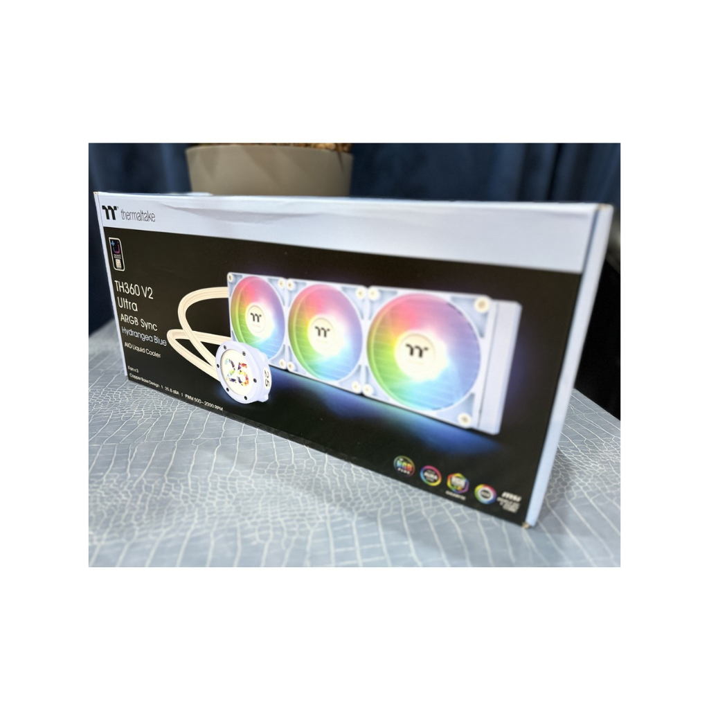 ชุดน้ำปิด 3 ตอน Thermaltake TH360 V2 Ultra ARGB Sync Hydrangea Blue AIO Liquid Cooler