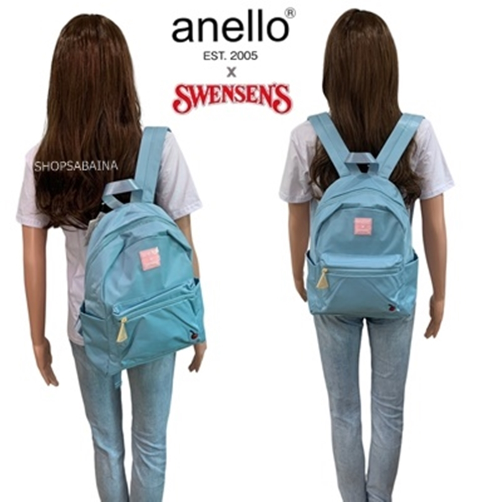 ANELLO X SWENSEN'S Small size Backpack กระเป๋าเป้สะพายหลัง ผ้าไนล่อน กันน้ำ Swensens