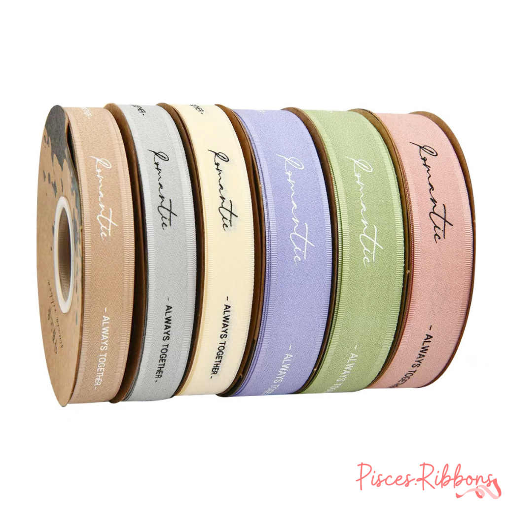 1 หลา* ริบบิ้นผ้าเนื้อนิ่มมินิมอลสกรีน Romantic ริบบิ้นผ้านิ่ม ขนาด 2.5 cm. ผูกของขวัญวันเกิด ผูกช่อดอกไม้