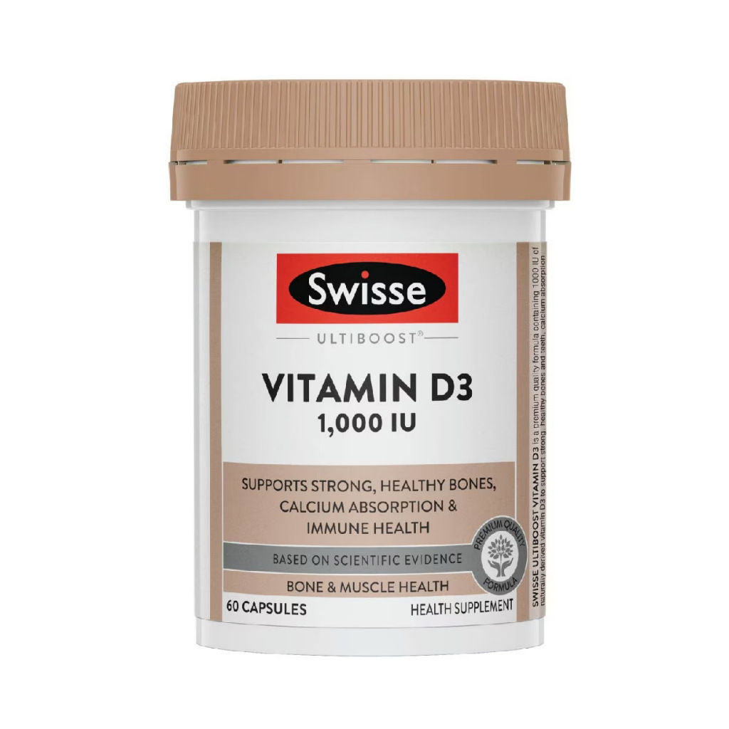 Swisse Ultiboost Vitamin D3 1000 IU 60 Cap. วิตามินดี 3