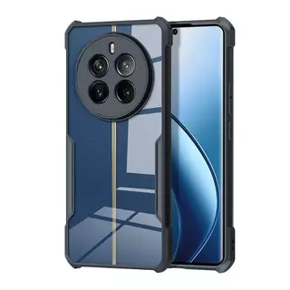 เคสRealme 12X 5G/Realme 12 5G/Realme 12 Pro Plus 5GเคสกันกระแทกขอบสีหลังใสRealme12+5G/Realme 12 Pro 5G/Realme 12Pro+5G