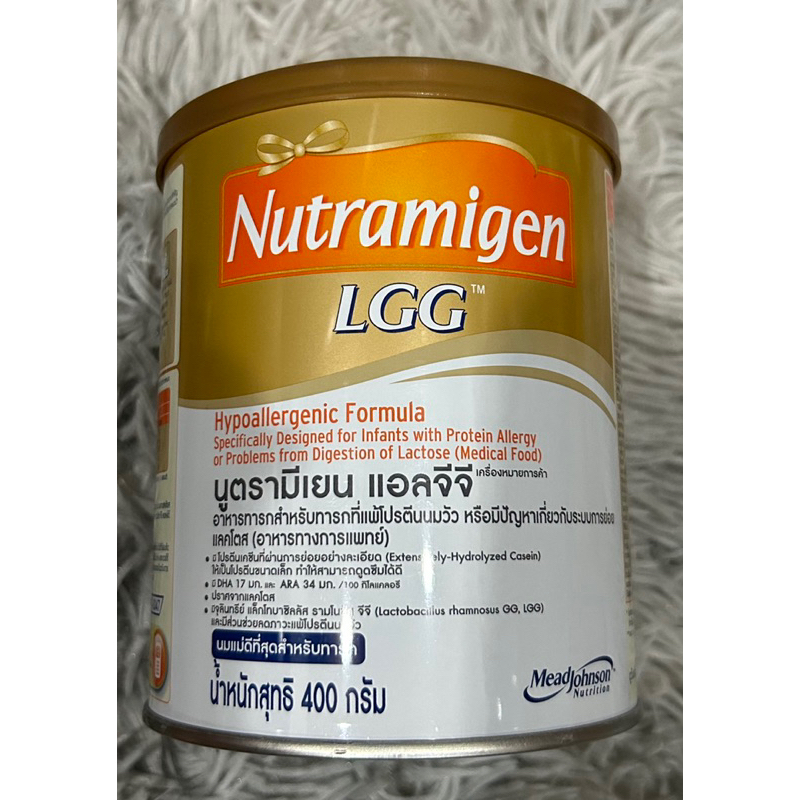 🚛ค่าส่งถูก!!!! นมผง Nutramigen LGG 400 g. ของแท้ 100% นมสำหรับเด็กแพ้นมวัว  ล้อตผลิตใหม่  **หมดอายุ  9/ 2025