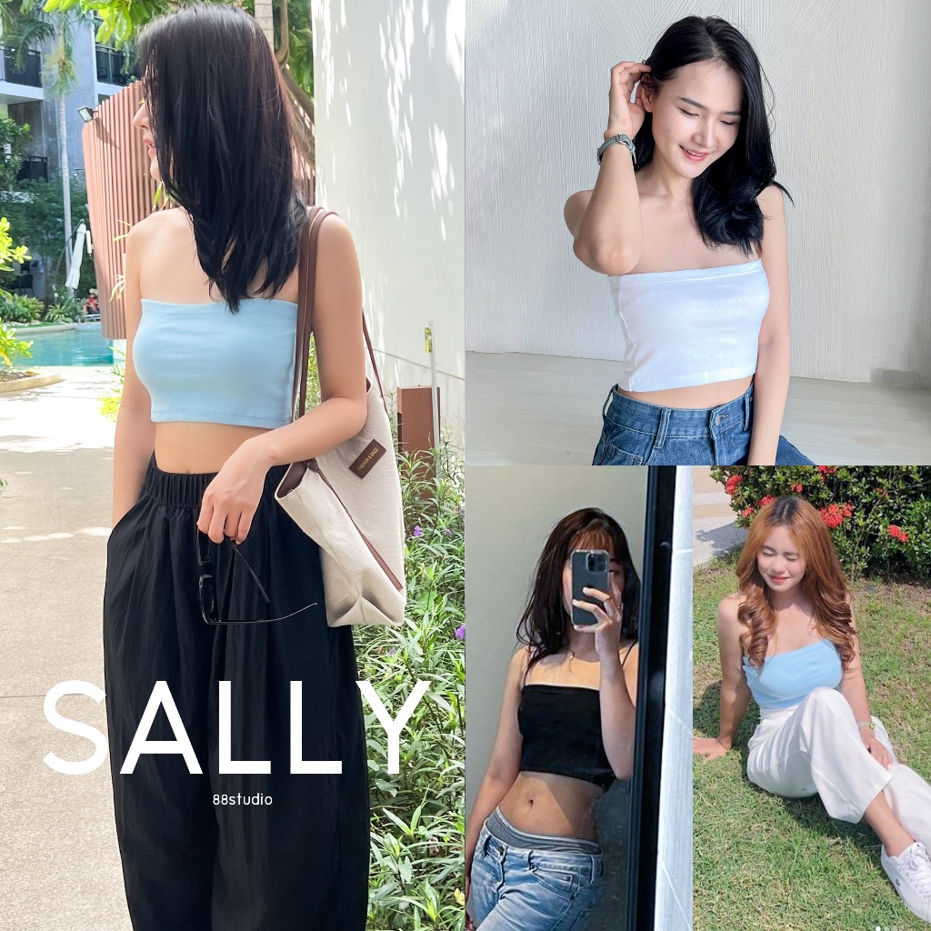 [SK1] S-XL เกาะอก 20 สีพร้อมส่ง!! เกาะอกสั้น - ยาว สีสดใส แมชง่าย ทุกลุค