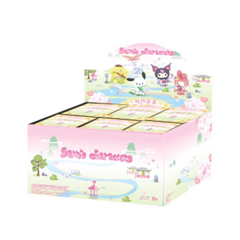 จุ่ม 💟 ยกกล่อง กล่องสุ่ม Miniso Sanrio Rhyme Flower series blind box set ของแท้ ไม่แกะ ลุ้นsecrets จากminiso โมเดล