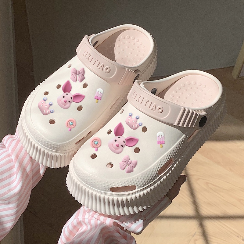 LGShoes พร้อมส่ง ทุกบ้าน รองเท้าหัวโตแฟชั่น 2024 งานรุ่นนี้ทรงสวย ยางนิ่ม ทนทาน กันน้ำ กันลื่น พื้นหนา 1 นิ้ว น้ำหนักเบา