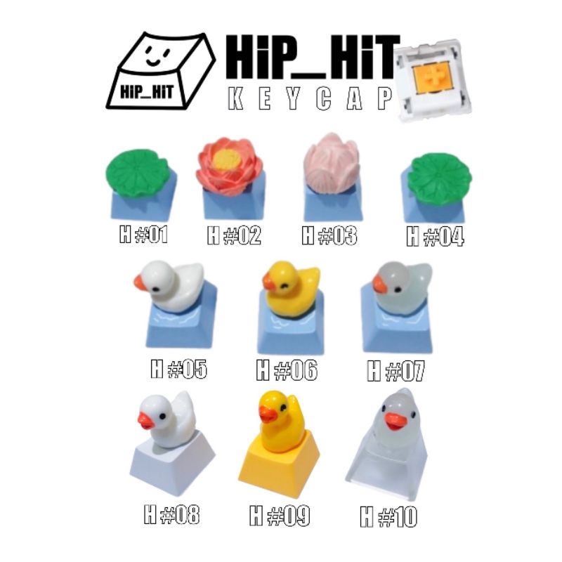 KEYCAP คีย์แคป ชุดลูกเป็ดลูกเจี๊ยบในสระบัว ตกแต่งคีย์บอร์ด by Hip_Hit