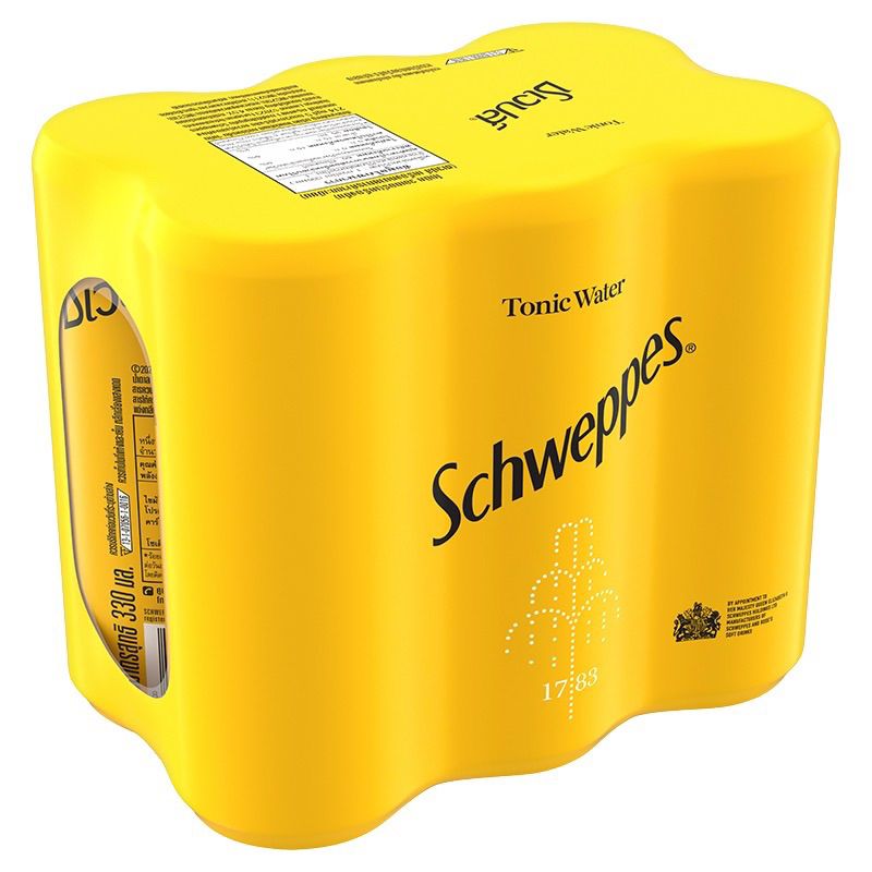 Schweppes Tonic ชเวปส์ โทนิค วอเตอร์ 330 มล. x 6 กระป๋อง