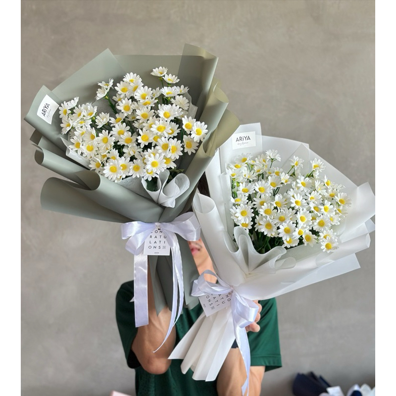 D5 ช่อดอกเดซี่ ดอกไม้ประดิษฐ์ รับปริญญา ปัจฉิม วันเกิด วันครบรอบ
