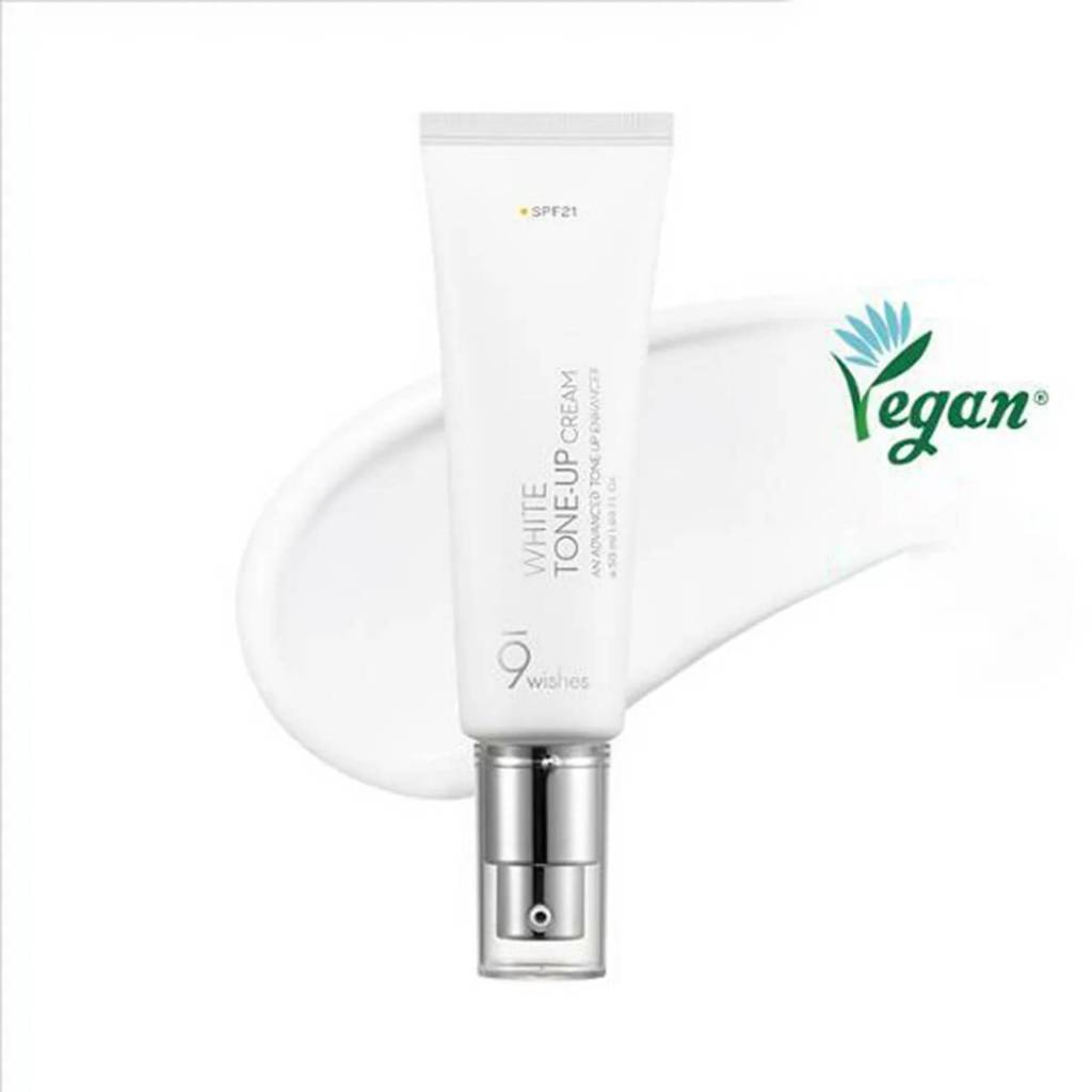 [สินค้าของแท้100% พร้อมส่ง] 9wishes  Vegan White Tone Up Cream SPF21  50ml