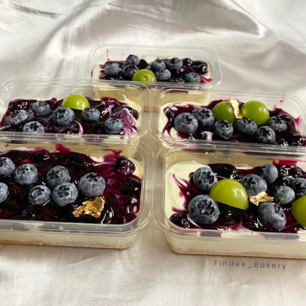 บลูเบอรี่ชีสพาย จัดเซ็ต Blueberry cheese pie ครีมชีสแท้ จัดส่งได้ทั่วประเทศ