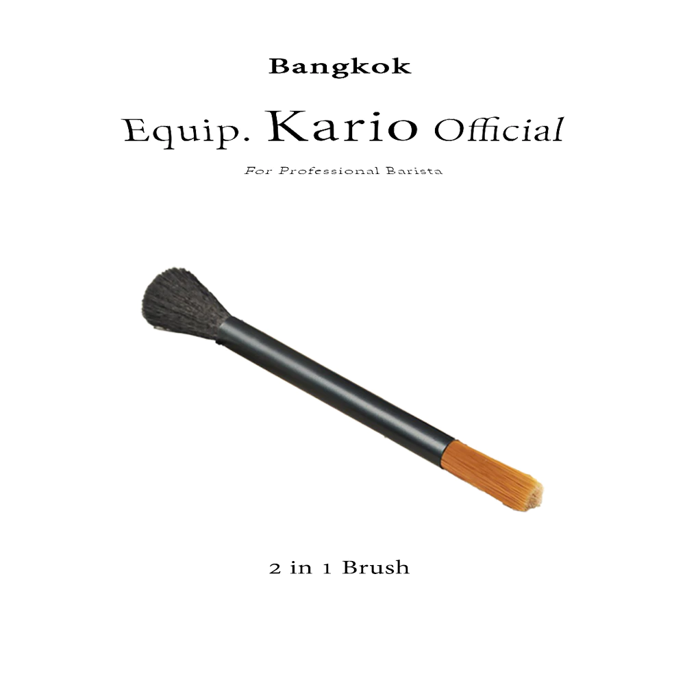 จัดส่งทันที | แปรงปัดผงกาแฟอเนกประสงค์แบบสองหัว แปรงทำความสะอาดเครื่องบด double head brush