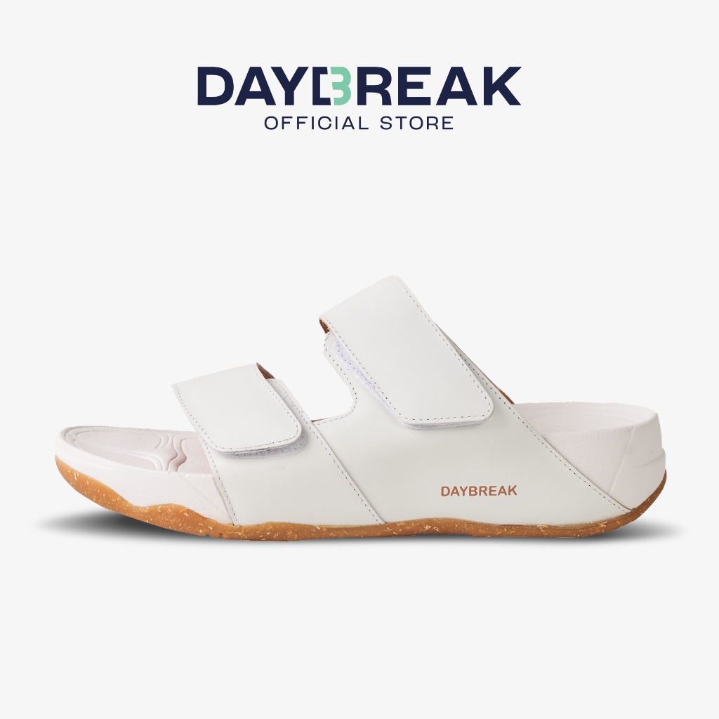 DAYBREAK Softwood Slide Leather สีขาว รองเท้าแตะ แบบสวม หนังแท้ สีขาว นุ่มสบาย ผู้ชาย ผู้หญิง