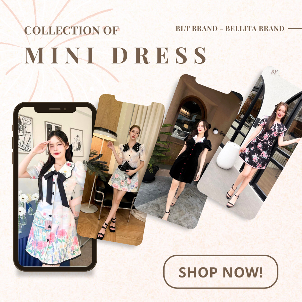 MYT x BLT BRAND : Mini Dress มินิเดรส เดรสสูท เดรสทำงาน แบรนด์แท้ BLT