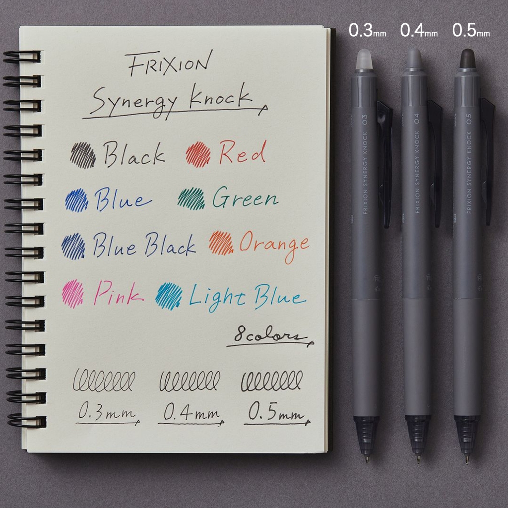 (แบบ Set) PILOT Frixion Ball Knock 0.5 และ Frixion Waai ปากกาลบได้ ของแท้ นำเข้าจากญี่ปุ่น ปากกาสี ลบได้ รูปที่ 5