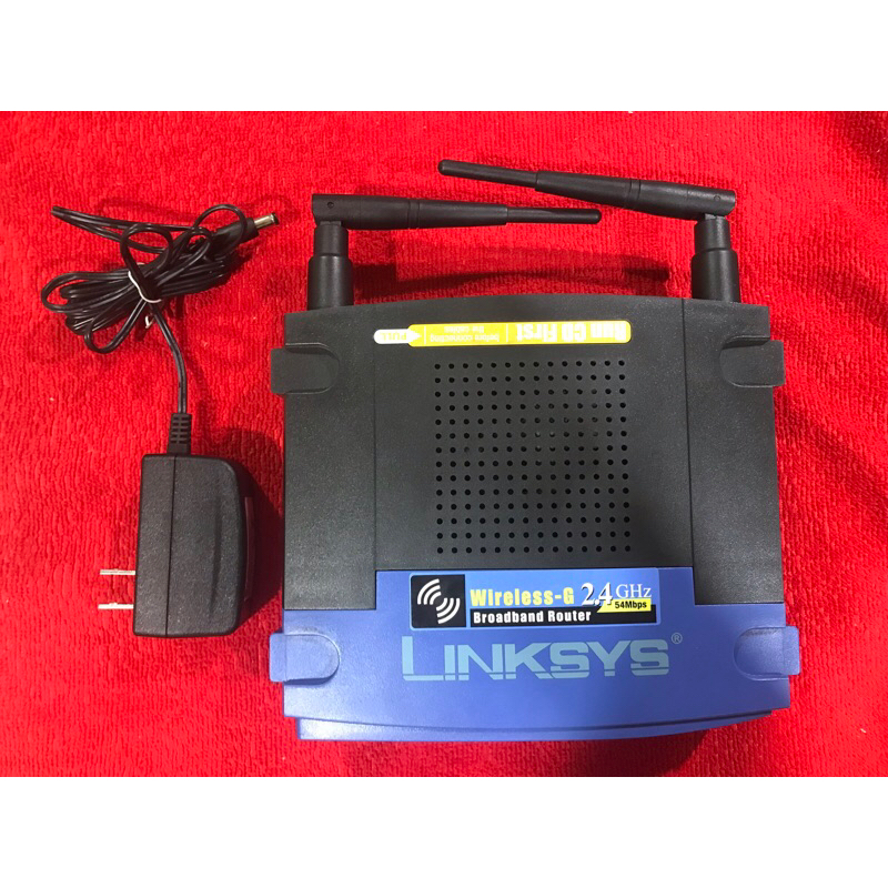 Wireless Linksys WRT54GL พร้อม adapter 12VDC มือสอง (หมายเหตุ firmware มีสองตัว ddwrt และ tomato ร้า