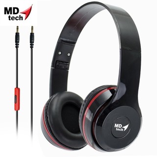 MD-TECH HS6 Stereo Headphone หูฟังครอบหู เสียงเบสหนักแน่น นุ่มฟังสบาย