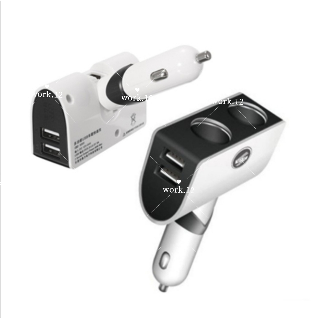 Aoleaky 80W 3.1A ช่องเสียบที่ชาร์จแบตในรถยนต์ USB 2 Port และช่องจุดบุหรี่ในรถยนต์ 2 ช่อง
