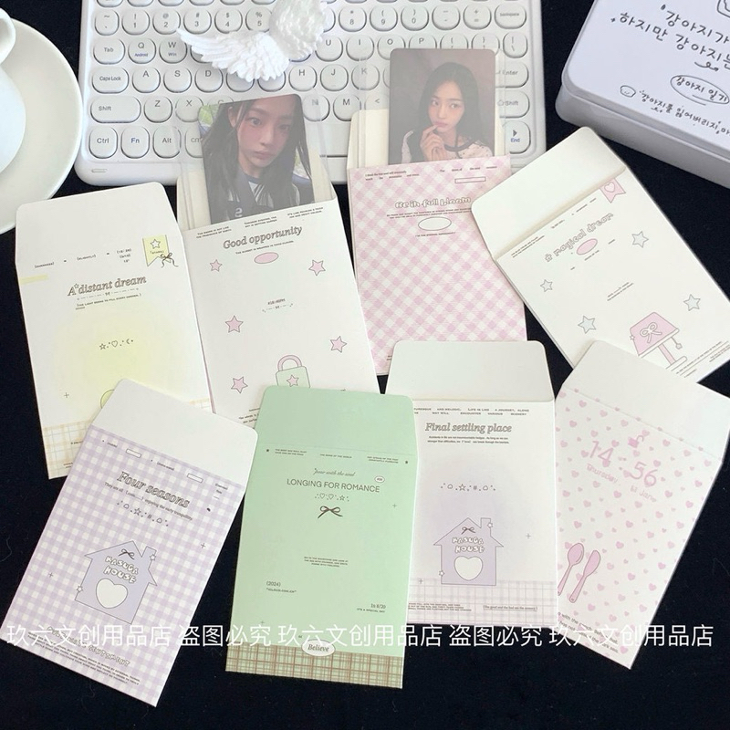 พร้อมส่ง! ซองกระดาษแพคการ์ด ลายการ์ตูนน่ารัก แพค10ชิ้น คละลาย ถุงใส่การ์ด