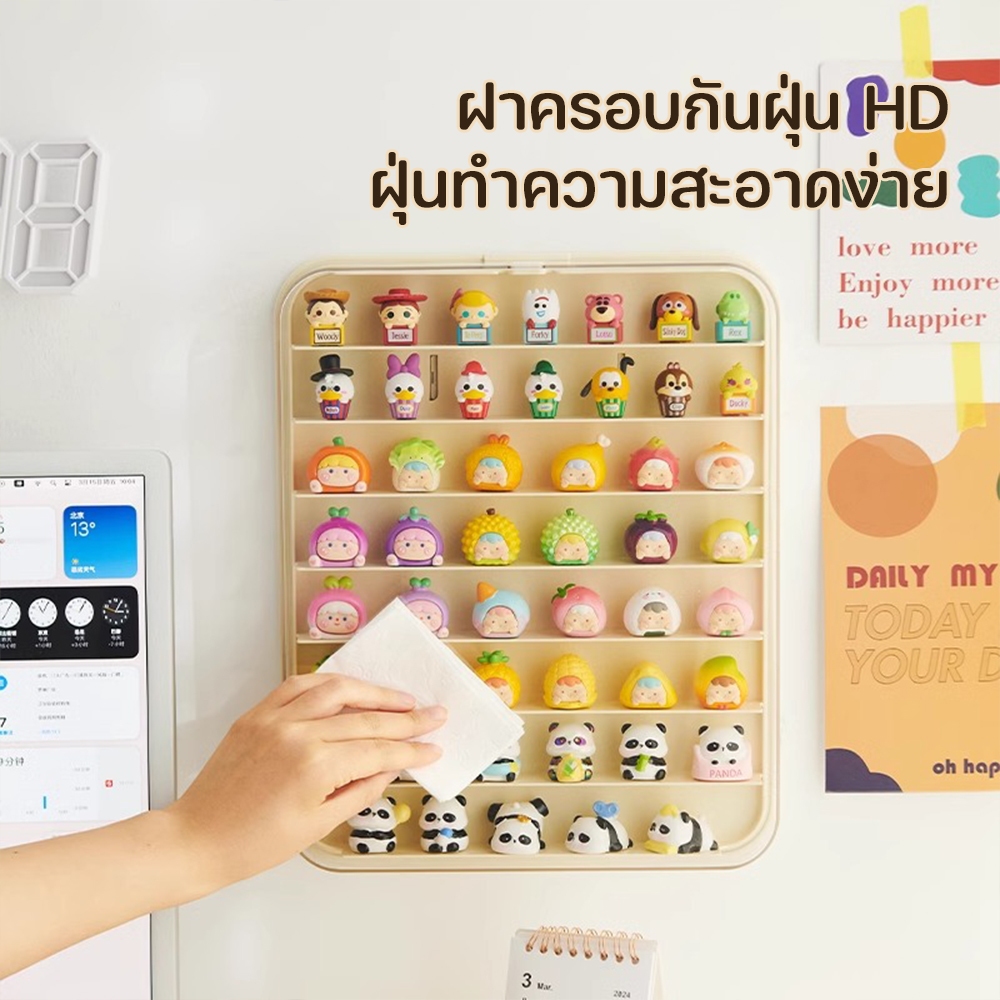 ตู้โชว์ติดผนัง ตู้โชว์ตุ๊กตา กล่องฟิกเกอร์ กันฝุ่นกันความชื้น มีฝาปิด ดีไซน์สวยหรู ประตูแม่เหล็ก ไม่ต้องติดตั้ง ราคา ถูกที่สุด ดีลบีเคเค แกลเลอรีภาพที่ 3