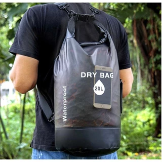 กระเป๋ากันน้ำ 5L 10L 20L Storage Pack สำหรับว่ายน้ำเดินป่าล่องแก่งพายเรือคายัคล่องแก่ง Drybags กระเป๋าเป้สะพายหลัง