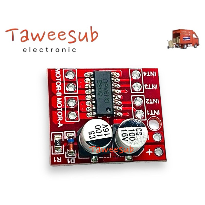 mini L298N โมดูลไดร์เวอร์จอ DC 2ทาง DC 2V-10V 1.5A ความเร็วในการโมดูล PWM โมดูลไดร์เวอร์คู่