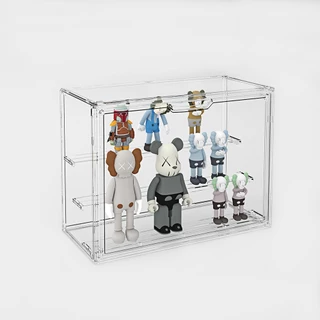 กล่องใส่โมเดล กล่องใส่ art toy กล่องฟิกเกอร์ ความโปร่งใสสูง ประตูแม่เหล็ก ใช้งานง่าย ดีไซน์สวยงาม ทันสมัย วางเป็นชั้นๆ