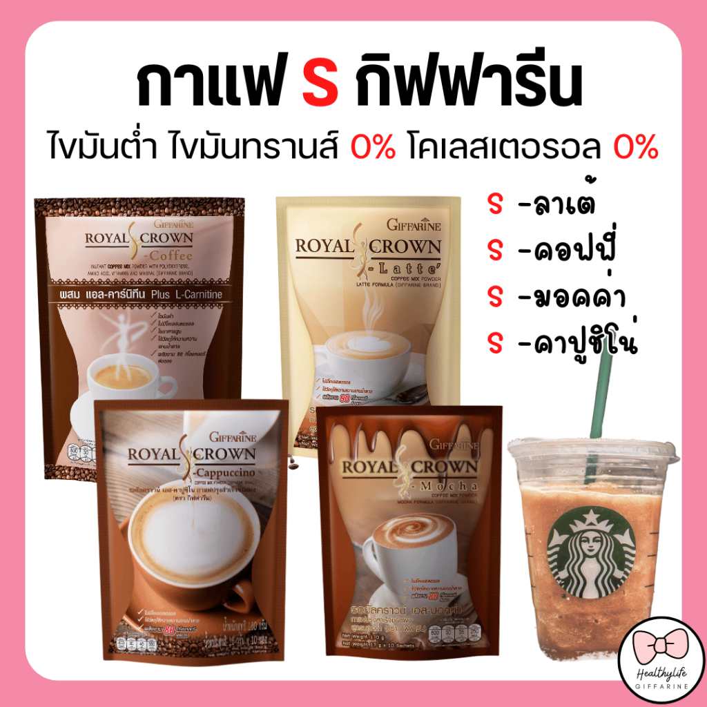 กาแฟลดน้ำหนัก กาแฟกิฟฟารีน ผู้ที่ชอบการดื่มกาแฟ ต้องการควบคุมน้ำหนัก กาแฟรอยัล คราวน์ เอส -คอฟฟี่ กิฟฟารีน