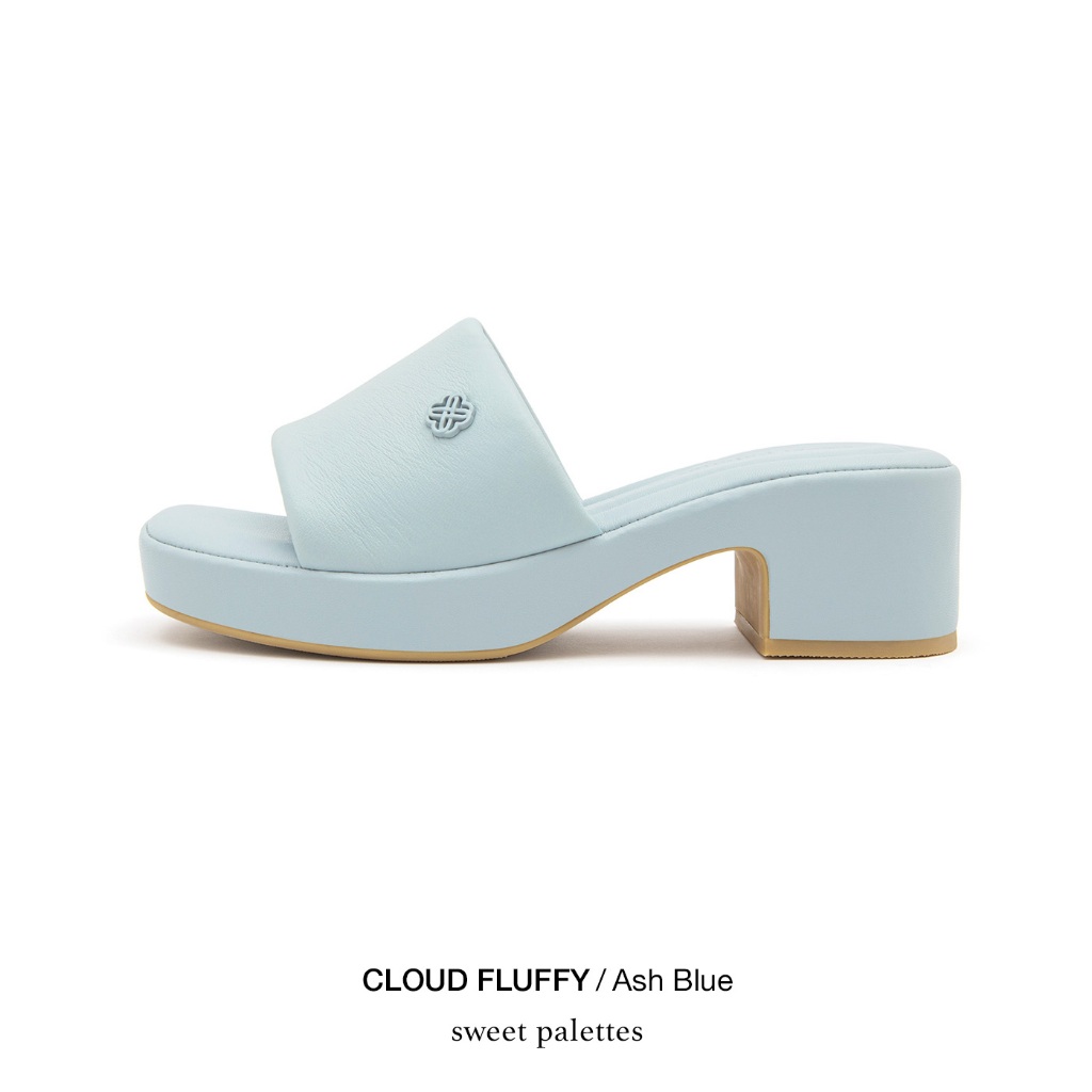 Sweet Palettes รองเท้าหนังแกะ Cloud Fluffy Ash Blue