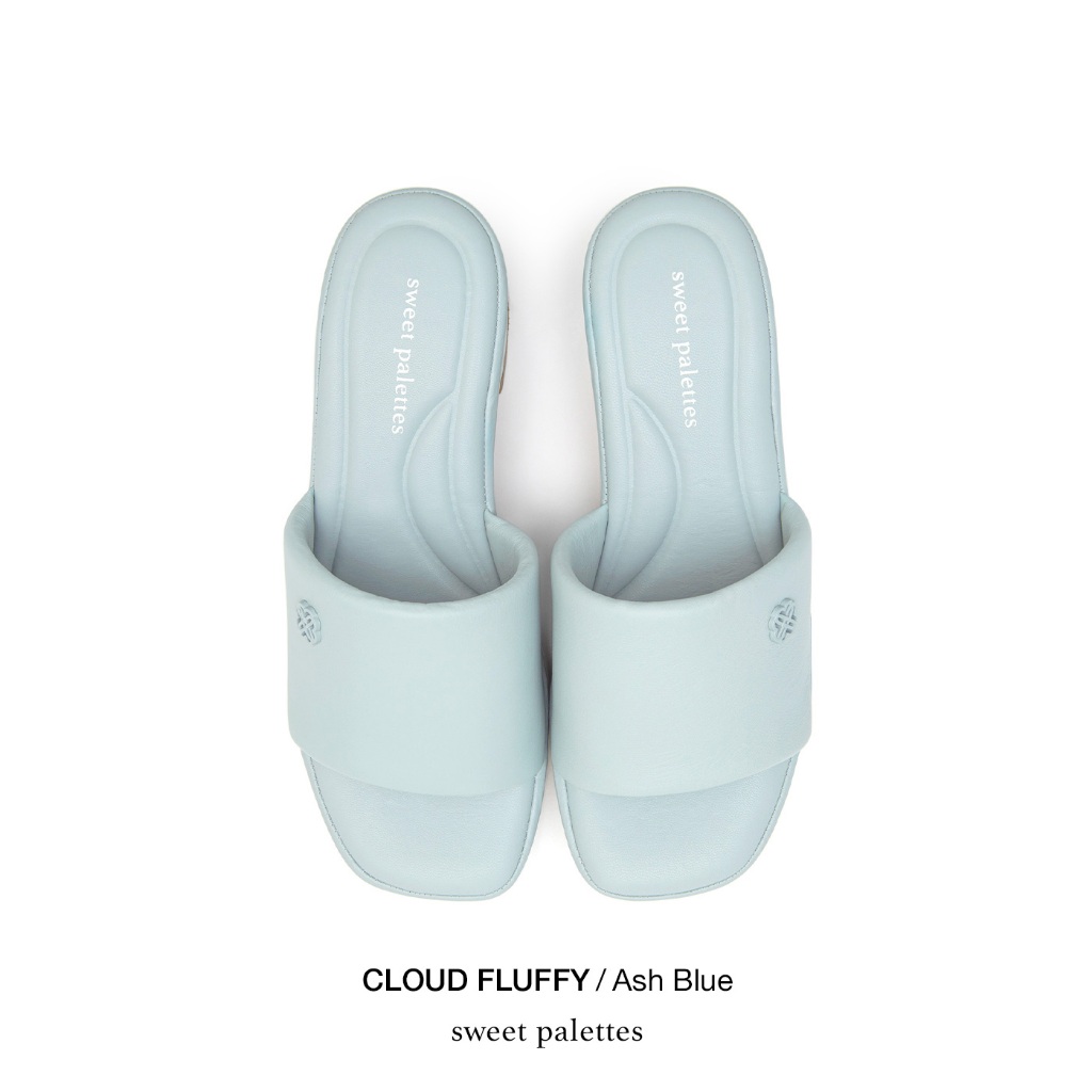 Sweet Palettes รองเท้าหนังแกะ Cloud Fluffy Ash Blue