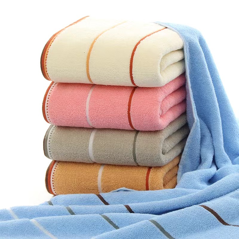 ผ้าเช็ดตัว ขนาดใหญ่ เนื้อผ้าหนาอย่างดี cotton100%(70*140cm)4 สี
