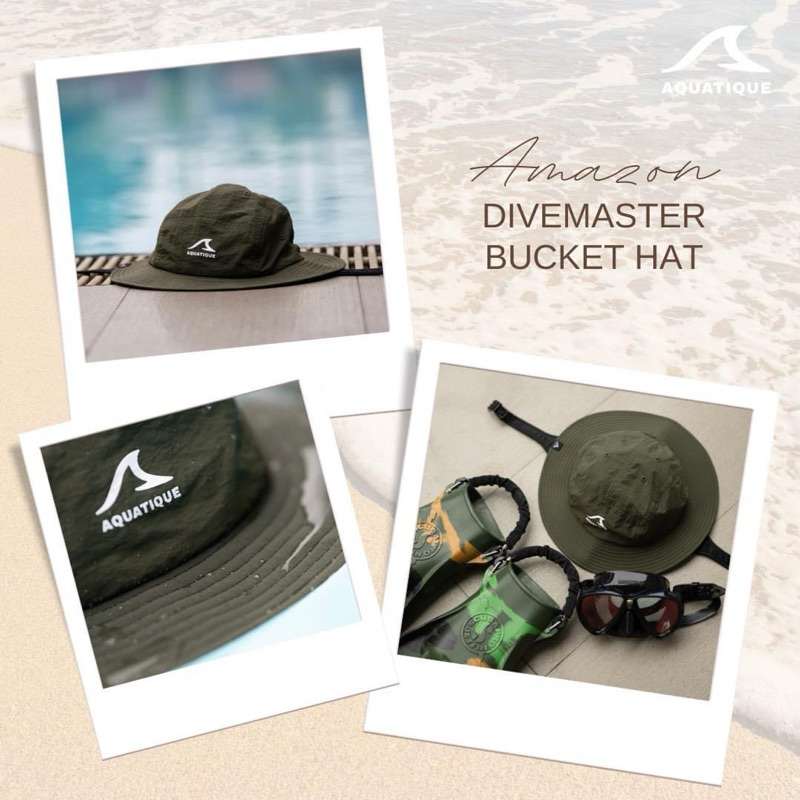 AQUATIQUE THAILAND - DIVEMASTER BUCKET HAT  💚 Amazon 💚