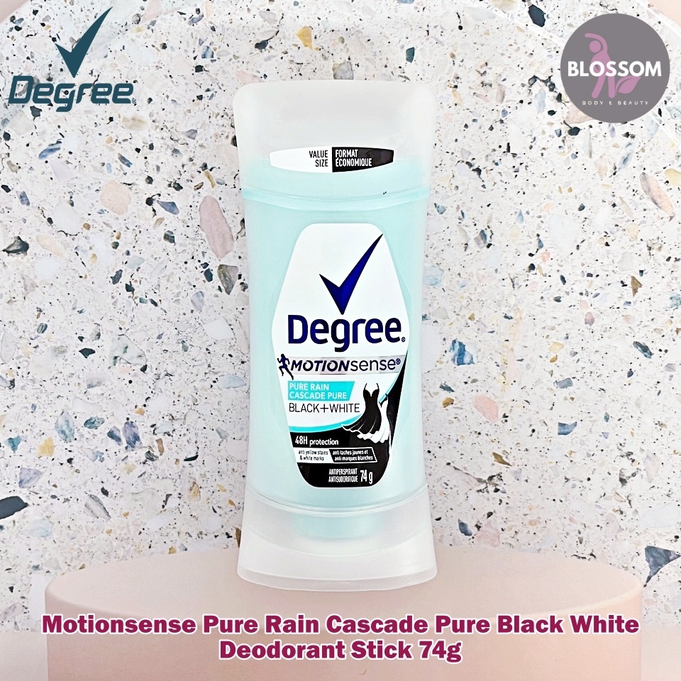 Degree - Motionsense Pure Rain Cascade Pure Black White Deodorant Stick 74g โรลออนสติ๊กระงับกลิ่น ลด