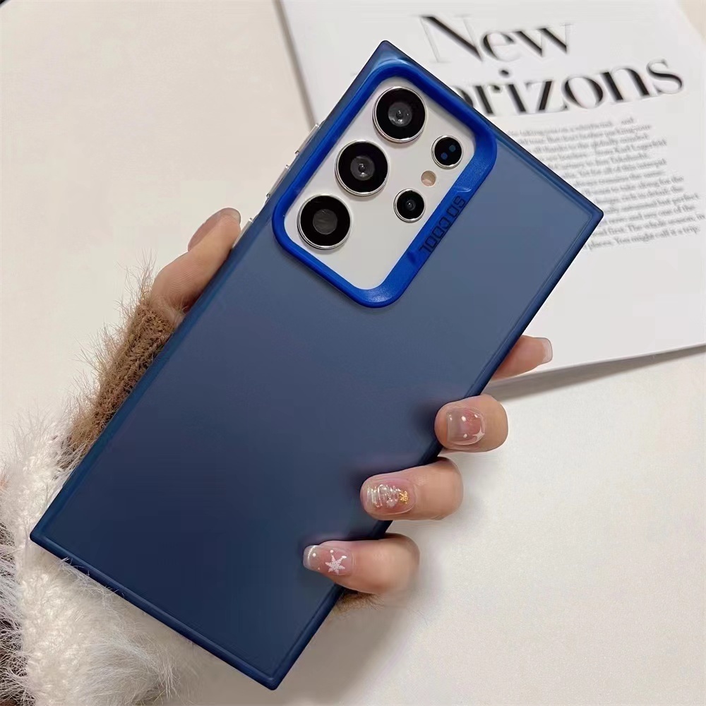 เคสโทรศัพท์ ผิวด้าน ใช่สำหรับ Samsung S24 Plus Ultra S23FE S23Ultra S22Ultra เคสกันกระแทก ป้องกันมือถือ เคสแข็ง สีสดใส