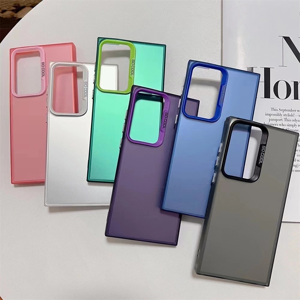 เคสโทรศัพท์ ผิวด้าน ใช่สำหรับ Samsung A34 A24 A12 M12 A22 A23 A52 A52S A22 5Gเคสกันกระแทก ป้องกันมือถือ เคสแข็ง สีสดใส