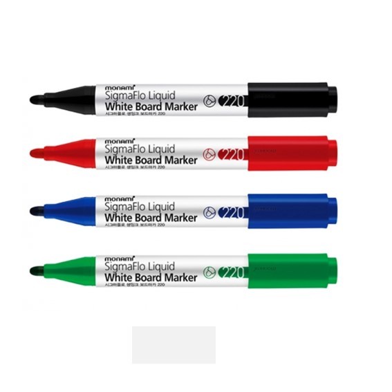 ปากกาไวท์บอร์ด โมนามิ #220 Monami Sigmaflo White Board Marker (ราคาต่อ 1 ด้าม)