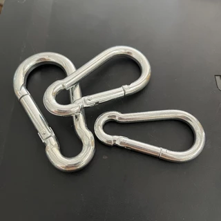 ตะขอสับโซ่เหล็กชุบซิงค์ สแน็ปลิงค์ คาราบิเนอร์ สแนปลิงค์ Carabiner ตะขอห่วงตัวD ตะขอแขวน สแนปฮุค Snap Hook L148