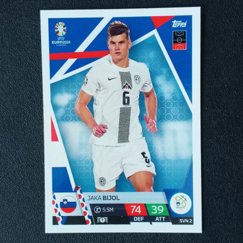 (ทีม SVN) การ์ดฟุตบอล ยูโร 2024 แมตช์แอทแทค ใบเบส ( BASE TOPPS EURO 2024 MATCH ATTAX SOCCER CARD )