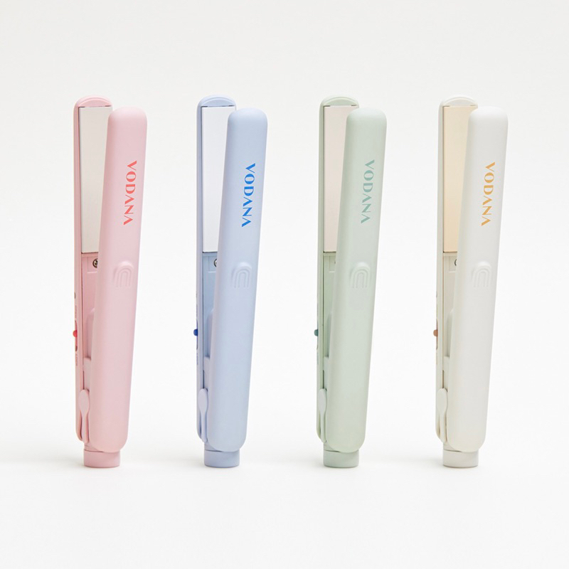 พร้อมส่ง | Vodana mini pocket flat iron (มีสาย) แถมถุงกันความร้อนพกพา ใช้ได้หนีบและม้วน
